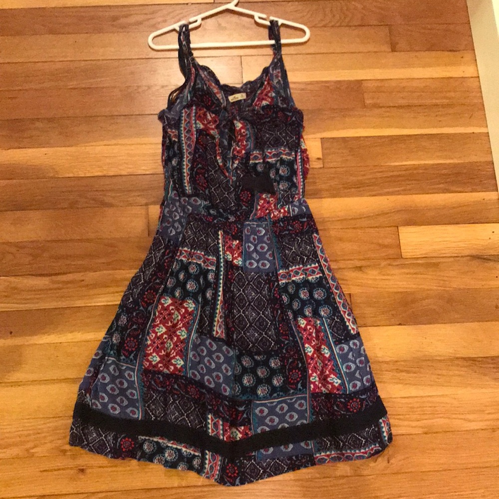 Hollister navy blue/pink summer dress
